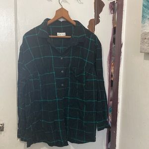 Ava & Viv Women’s Plus Plaid Flannel Top size 1X